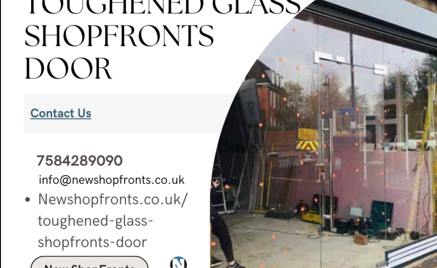 toughened glass shopfronts door